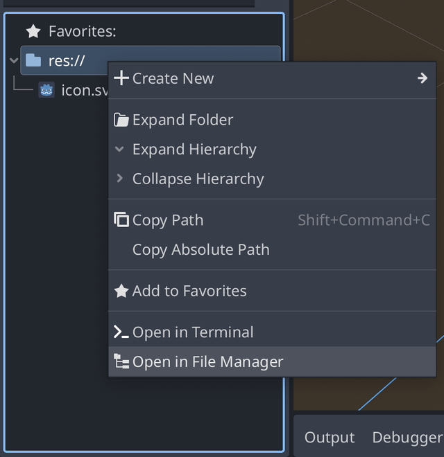 Open in File Manager