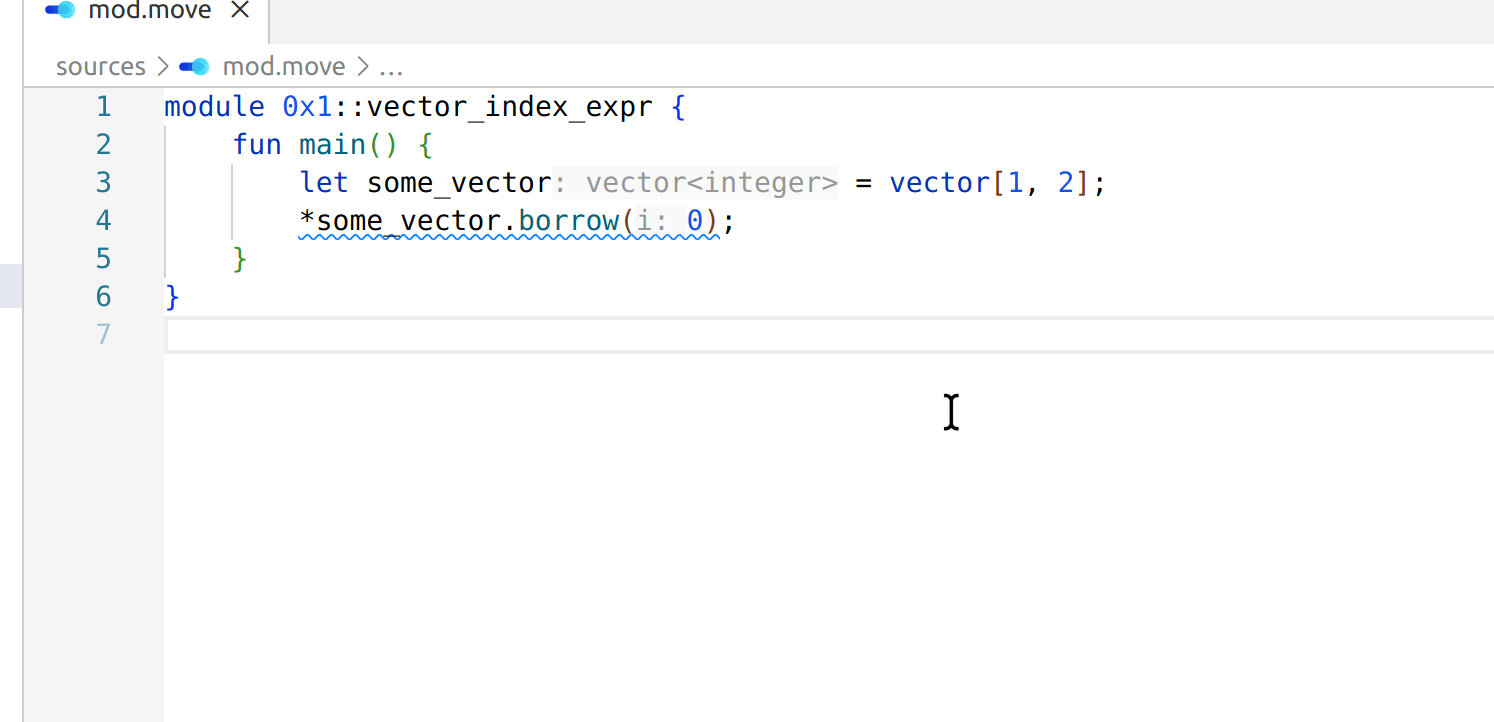 Expresión de índice de vector