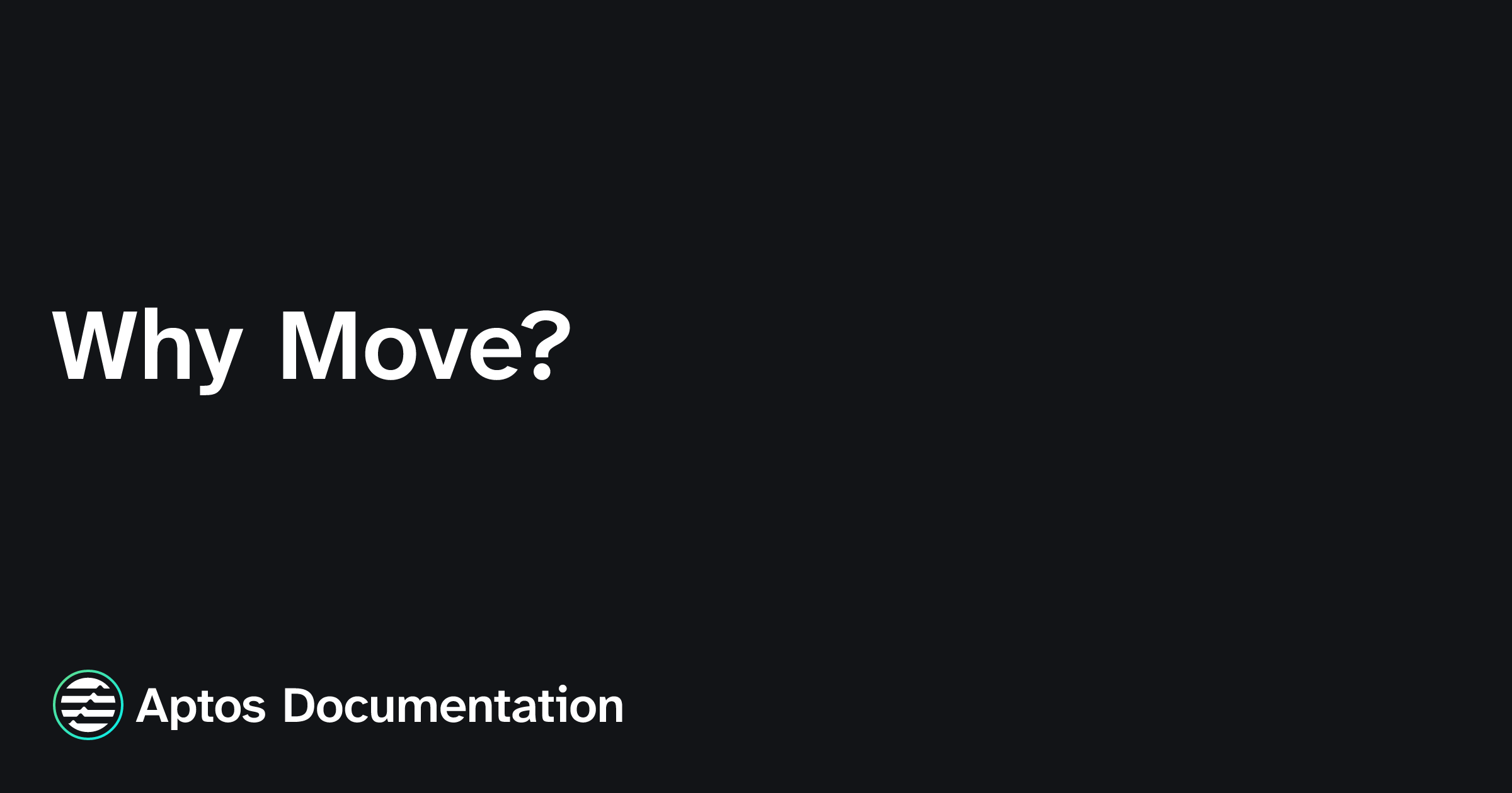 Why Move? | Aptos Documentation